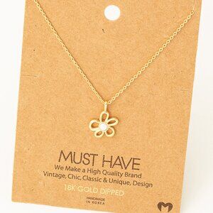 Daisy Necklace Gold Dipped